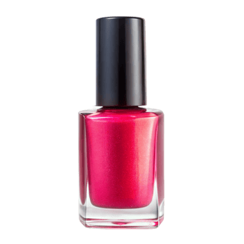 Pink nail polish bottle on transparent background png