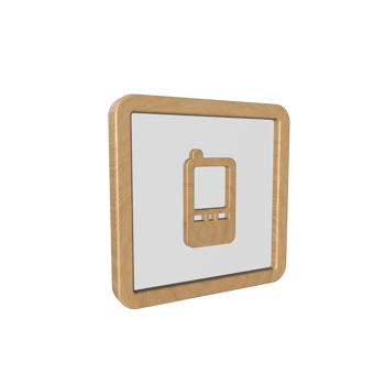 Business icon 3D render with wooden material png