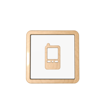 Business icon 3D render with wooden material png