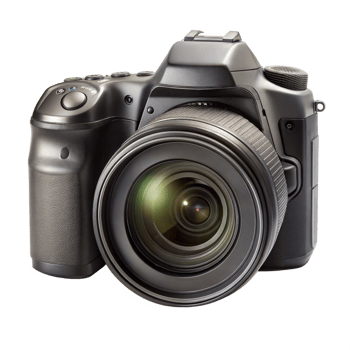 Professional digital camera on a seamless background png