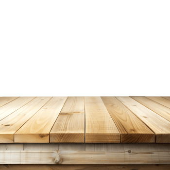 Polished wooden tabletop on a transparent background png