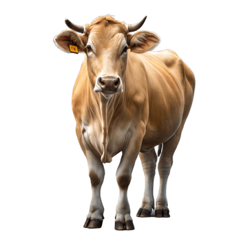 Lifelike illustration of a dairy cow on a clean background png