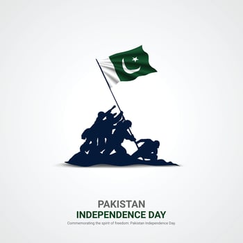 pakistan independence day. pakistan independence day creative ads design. post, , 3D illustration. vector