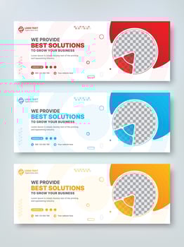 Digital marketing agency or corporate social media cover banner vector