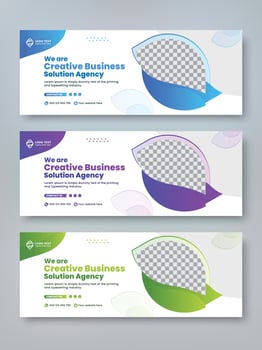 Corporate business marketing social media promotion banner vector