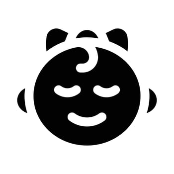 Simple Baby Girl solid icon. The icon can be used for websites, print templates, presentation templates, illustrations, etc vector