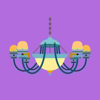 Illustration of chandeliers good for graphic design and etc vector
