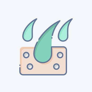 Icon Dermatology. related to Medical Specialties symbol. doodle style. simple design illustration vector