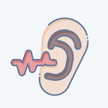 Icon Ear Examination. related to Medical Specialties symbol. doodle style. simple design illustration vector