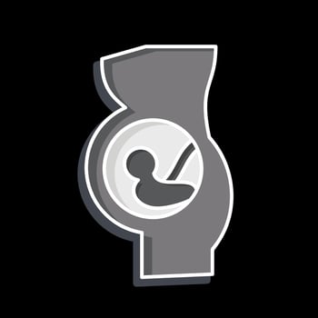 Icon Pregnancy. related to Medical Specialties symbol. glossy style. simple design illustration vector