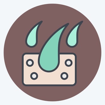 Icon Dermatology. related to Medical Specialties symbol. color mate style. simple design illustration vector