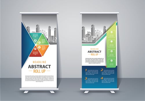 Vertical Banner Design Signboard Advertising Brochure Flyer Template X-banner and Street Business Flag of Convenience, Layout Background vector