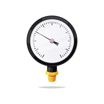 Tire pressure gauge isolated on white background. vector