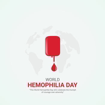 world hemophilia day. world hemophilia day creative ads design April 17. social media poster, , 3D illustration. vector