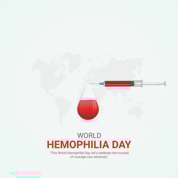 world hemophilia day. world hemophilia day creative ads design April 17. social media poster, , 3D illustration. vector