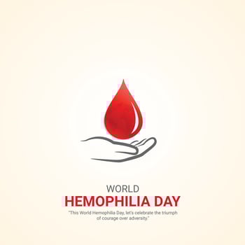 world hemophilia day. world hemophilia day creative ads design April 17. social media poster, , 3D illustration. vector
