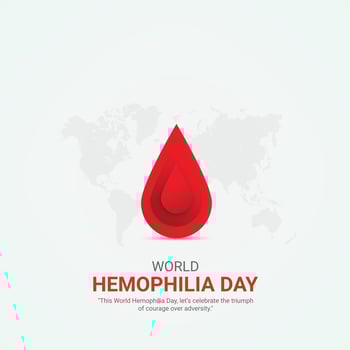 world hemophilia day. world hemophilia day creative ads design April 17. social media poster, , 3D illustration. vector