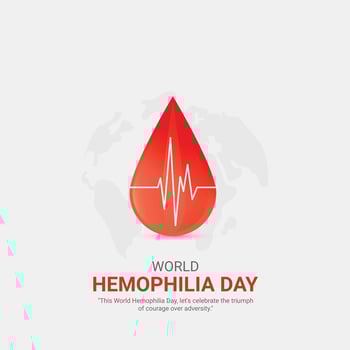 world hemophilia day. world hemophilia day creative ads design April 17. social media poster, , 3D illustration. vector
