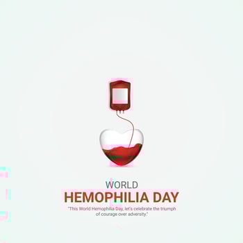 world hemophilia day. world hemophilia day creative ads design April 17. social media poster, , 3D illustration. vector
