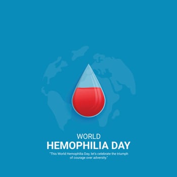 world hemophilia day. world hemophilia day creative ads design April 17. social media poster, , 3D illustration. vector