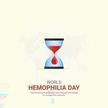 world hemophilia day. world hemophilia day creative ads design April 17. social media poster, , 3D illustration. vector