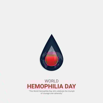 world hemophilia day. world hemophilia day creative ads design April 17. social media poster, , 3D illustration. vector