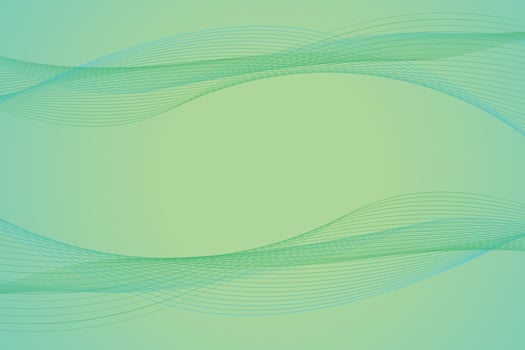 Abstract background in green tones with abstract waves. vector