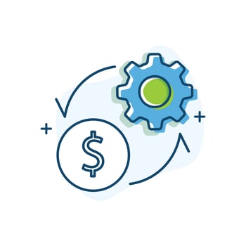 Financial Optimization Icon Design vector