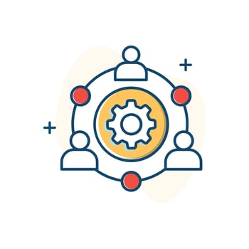 Managing Suppliers Icon Design vector