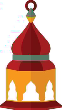 Ramadhan Kareem Lantern Decoration. Isolated Icon in Flat Design vector