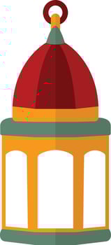 Ramadhan Kareem Lantern Decoration. Isolated Icon in Flat Design vector
