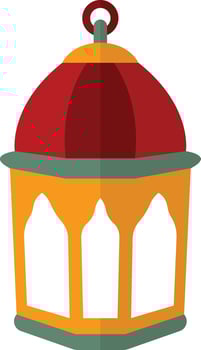 Ramadhan Kareem Lantern Decoration. Isolated Icon in Flat Design vector
