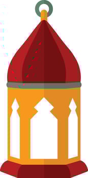 Ramadhan Kareem Lantern Decoration. Isolated Icon in Flat Design vector