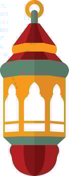 Ramadhan Kareem Lantern Decoration. Isolated Icon in Flat Design vector