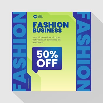 Fashion business social media template vector