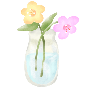 Flowers in vase png