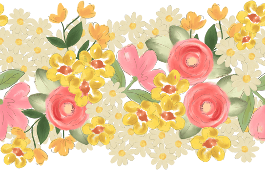 Seamless pattern little flower tiny blossom isolated element png
