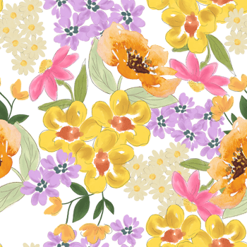 Seamless pattern little flower tiny blossom isolated element png