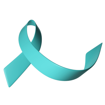 3d Ovarian Cancer Awareness Month Teal Color Ribbon Ovarian Cancer, Polycystic Ovary Syndrome, Post Traumatic Stress Disorder, Obsessive Compulsive Disorder for poster png