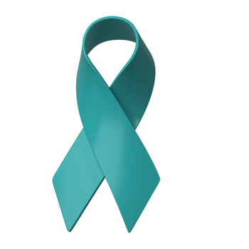 3d Ovarian Cancer Awareness Month Teal Color Ribbon Ovarian Cancer, Polycystic Ovary Syndrome, Post Traumatic Stress Disorder, Obsessive Compulsive Disorder for poster png