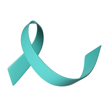 3d Ovarian Cancer Awareness Month Teal Color Ribbon Ovarian Cancer, Polycystic Ovary Syndrome, Post Traumatic Stress Disorder, Obsessive Compulsive Disorder for poster png
