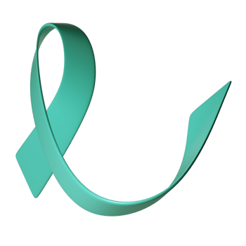 3d Ovarian Cancer Awareness Month Teal Color Ribbon Ovarian Cancer, Polycystic Ovary Syndrome, Post Traumatic Stress Disorder, Obsessive Compulsive Disorder for poster png