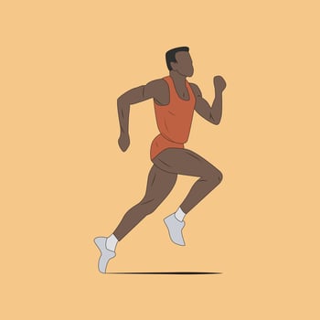 running, running athlete, sports vector