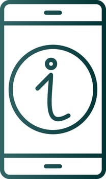 Information Line Gradient Icon vector