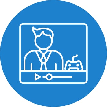 Vlogger Multi Color Circle Icon vector