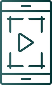 Screenshot Line Gradient Icon vector