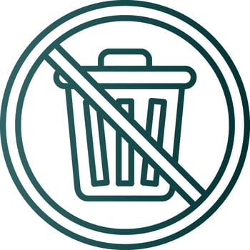 Prohibited Sign Line Gradient Icon vector