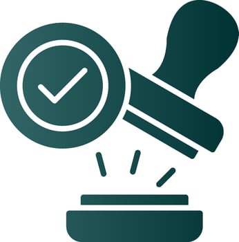 Stamp Glyph Gradient Icon vector