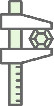 Caliper Fillay Icon Design vector