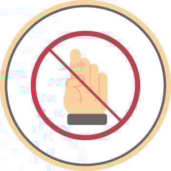 Prohibition Flat Circle Icon vector